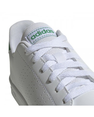 Scarpe da Ragazzo Adidas Advantage K Sneakers Sportive Bianche Lacci EF0213