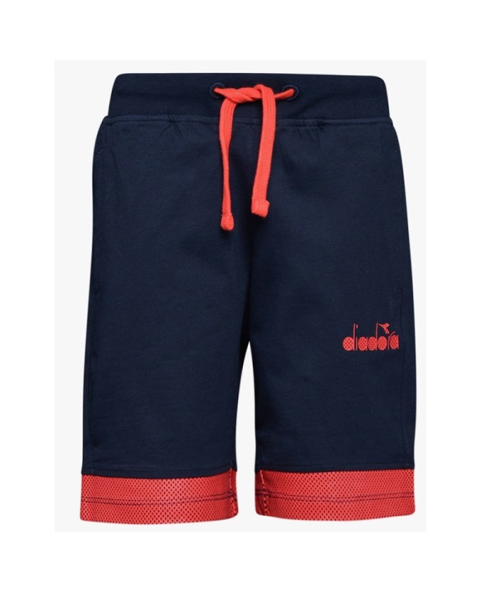 Bermuda Diadora Jb 5 Palle In Cotone Bimbo Ragazzo Blu E Rosso 1021759080160063