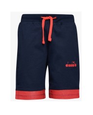 Bermuda Diadora Jb 5 Palle In Cotone Bimbo Ragazzo Blu E Rosso 1021759080160063