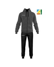 Tuta KING 4 SEASONS Givova con Cappuccio TT014 Unisex Grigio Nero TT0142310