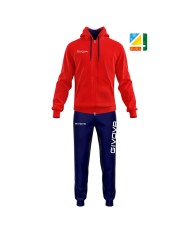Tuta da Uomo Givova KING COTONE Terry Rosso Blu LF281204