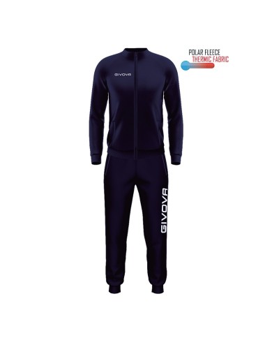 Tuta CUBA Givova Blu Unisex Micropile FullZip TR0340004 Tuta CUBA Givova Blu Unisex Micropile FullZip TR0340004