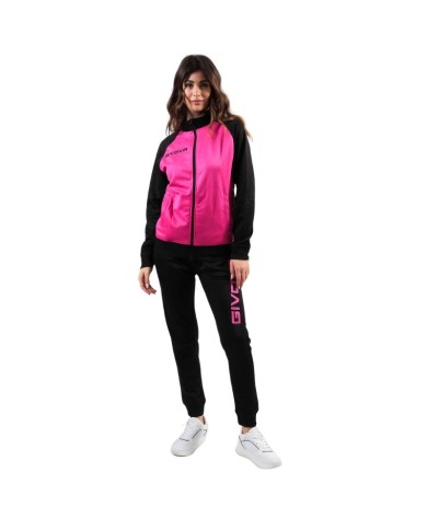 Tuta CUBA Givova Fuxia Nero Unisex Micropile FullZip TR0340610 Tuta CUBA Givova Fuxia Nero Unisex Micropile FullZip TR0340610