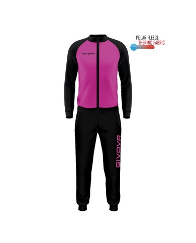 Tuta CUBA Givova Fuxia Nero Unisex Micropile FullZip TR0340610 Tuta CUBA Givova Fuxia Nero Unisex Micropile FullZip TR0340610