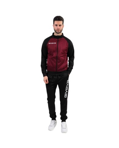 Tuta CUBA Givova Granata Nero Unisex Micropile FullZip TR0340810 Tuta CUBA Givova Granata Nero Unisex Micropile FullZip TR0340810