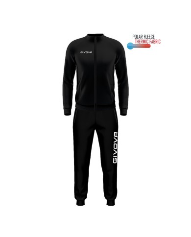 Tuta CUBA Givova Nero Unisex Micropile FullZip TR0340010 Tuta CUBA Givova Nero Unisex Micropile FullZip TR0340010