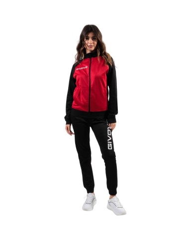 Tuta CUBA Givova Rosso Nero Unisex Micropile FullZip TR0341210 Tuta CUBA Givova Rosso Nero Unisex Micropile FullZip TR0341210