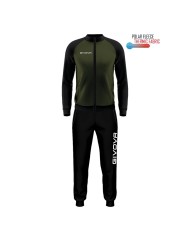 Tuta CUBA Givova Verde Militare Nero Unisex Micropile FullZip TR0345110