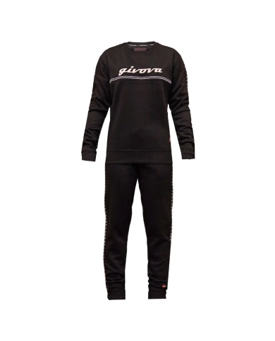 Tuta ITALIA 100 DONNA Givova LFD01 Felpata Girocollo Nero LFD011010 Tuta ITALIA 100 DONNA Givova LFD01 Felpata Girocollo Nero LFD011010