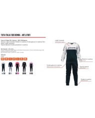 TUTA DONNA 100 G/COLLO CON BANDA IN FELPA NERO/NERO Tg. M TUTA DONNA 100 G/COLLO CON BANDA IN FELPA NERO/NERO Tg. M