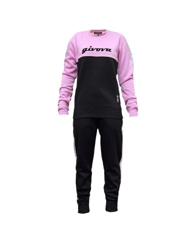 Tuta ITALIA 100 DONNA Givova LFD01 Felpata Girocollo Lilla Nero LFD011710 Tuta ITALIA 100 DONNA Givova LFD01 Felpata Girocollo Lilla Nero LFD011710