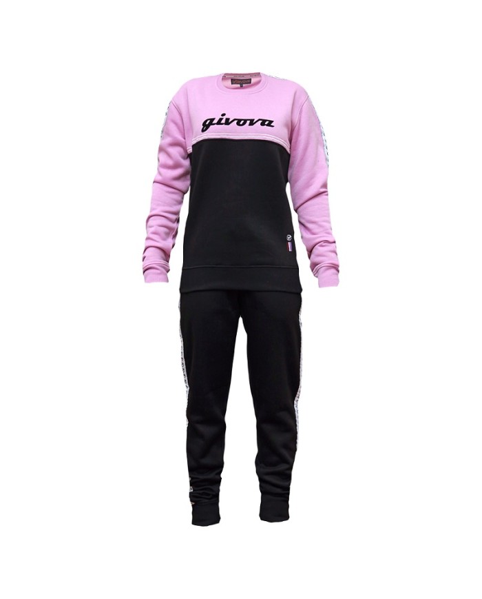 Tuta ITALIA 100 DONNA Givova LFD01 Felpata Girocollo Lilla Nero LFD011710 Tuta ITALIA 100 DONNA Givova LFD01 Felpata Girocollo Lilla Nero LFD011710