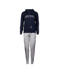TUTA DONNA 101 CON BANDA E CAPPUCCIO IN FLEECE BLU/GRIGIO CHIARO Tg. M TUTA DONNA 101 CON BANDA E CAPPUCCIO IN FLEECE BLU/GRIGIO CHIARO Tg. M