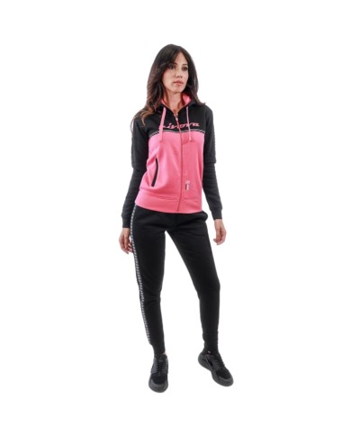 Tuta ITALIA 101 DONNA Givova LFD02 Felpata con Cappuccio Nero Fuxia LFD021006 Tuta ITALIA 101 DONNA Givova LFD02 Felpata con Cappuccio Nero Fuxia LFD021006