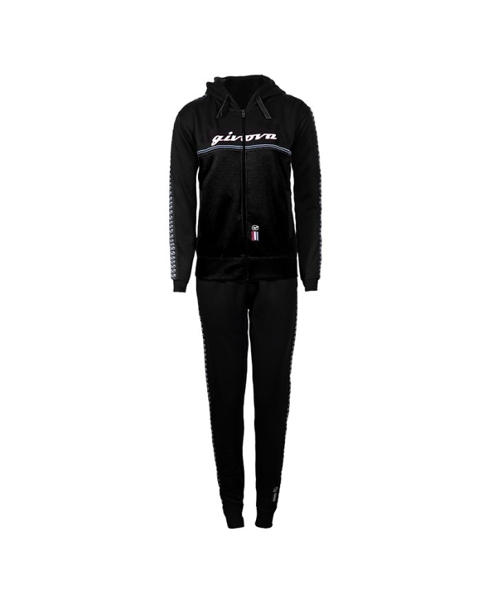 TUTA DONNA 101 CON BANDA E CAPPUCCIO IN FLEECE NERO/NERO Tg. M TUTA DONNA 101 CON BANDA E CAPPUCCIO IN FLEECE NERO/NERO Tg. M