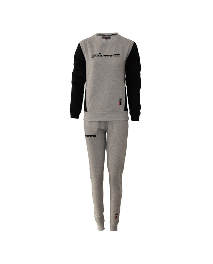 Tuta ITALIA 102 DONNA Givova LFD03 Girocollo con Tasche Grigio Nero LFD032710 Tuta ITALIA 102 DONNA Givova LFD03 Girocollo con Tasche Grigio Nero LFD032710