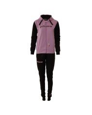 Tuta ITALIA 103 DONNA Givova LFD04 Felpata con Cappuccio Viola Nero LFD041410
