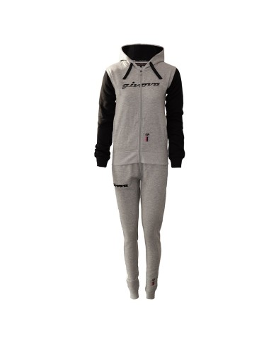 Tuta ITALIA 103 DONNA Givova LFD04 Felpata con Cappuccio Grigio Nero LFD042710 Tuta ITALIA 103 DONNA Givova LFD04 Felpata con Cappuccio Grigio Nero LFD042710