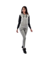 Tuta ITALIA 103 DONNA Givova LFD04 Felpata con Cappuccio Grigio Nero LFD042710