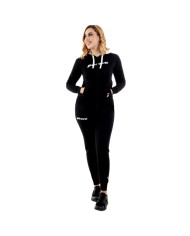 Tuta ITALIA 105 DONNA Givova LFD06 Felpata con Cappuccio Nero Bianco LFD061003 Tuta ITALIA 105 DONNA Givova LFD06 Felpata con Cappuccio Nero Bianco LFD061003