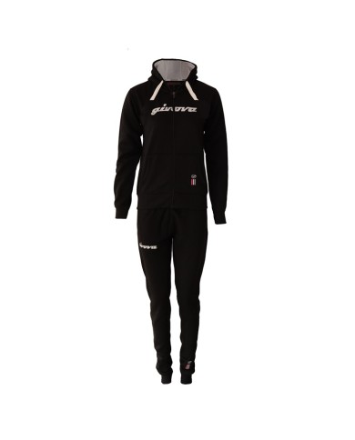 Tuta ITALIA 105 DONNA Givova LFD06 Felpata con Cappuccio Nero Bianco LFD061003 Tuta ITALIA 105 DONNA Givova LFD06 Felpata con Cappuccio Nero Bianco LFD061003