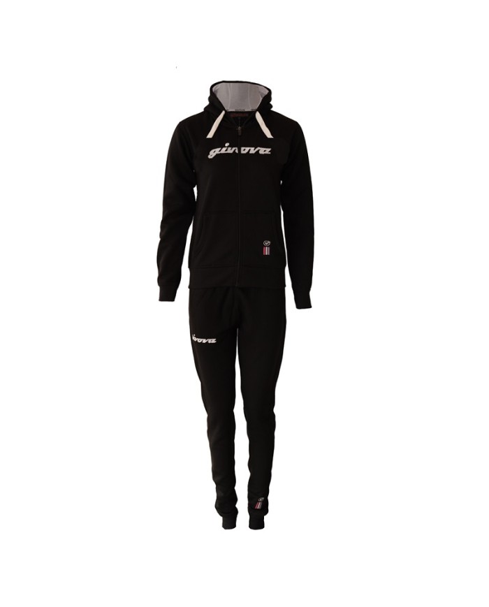 Tuta ITALIA 105 DONNA Givova LFD06 Felpata con Cappuccio Nero Bianco LFD061003 Tuta ITALIA 105 DONNA Givova LFD06 Felpata con Cappuccio Nero Bianco LFD061003