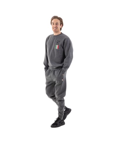 Tuta da Uomo ITALIA 100 Givova LIM01 Felpata Girocollo Grigio Scuro LIM010044 Tuta da Uomo ITALIA 100 Givova LIM01 Felpata Girocollo Grigio Scuro LIM010044