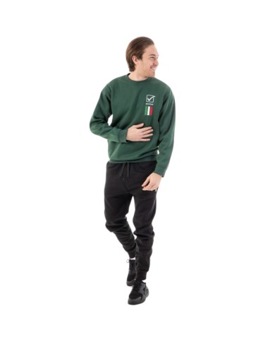Tuta da Uomo ITALIA 100 Givova LIM01 Felpata Girocollo Verde Nero LIM011310 Tuta da Uomo ITALIA 100 Givova LIM01 Felpata Girocollo Verde Nero LIM011310