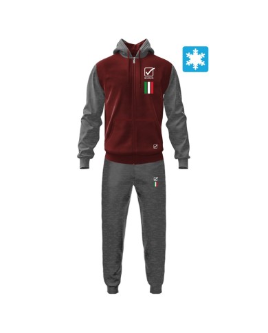 Tuta UOMO ITALIA 101 Givova LIM02 Felpata con Cappuccio Granata Grigio LIM020823 Tuta UOMO ITALIA 101 Givova LIM02 Felpata con Cappuccio Granata Grigio LIM020823