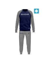 Tuta UOMO ITALIA 104 Givova LIM05 Girocollo Felpata Blu Grigio LIM050427 Tuta UOMO ITALIA 104 Givova LIM05 Girocollo Felpata Blu Grigio LIM050427