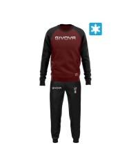 Tuta UOMO ITALIA 104 Givova LIM05 Girocollo Felpata Nero Granata LIM051008 Tuta UOMO ITALIA 104 Givova LIM05 Girocollo Felpata Nero Granata LIM051008