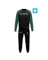 Tuta UOMO ITALIA 104 Givova LIM05 Girocollo Felpata Nero Verde LIM051013 Tuta UOMO ITALIA 104 Givova LIM05 Girocollo Felpata Nero Verde LIM051013