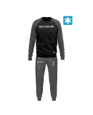 Tuta UOMO ITALIA 104 Givova LIM05 Girocollo Felpata Grigio Nero LIM052310 Tuta UOMO ITALIA 104 Givova LIM05 Girocollo Felpata Grigio Nero LIM052310