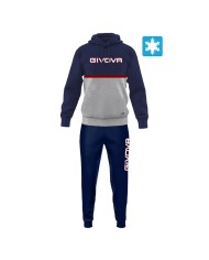 Tuta UOMO ITALIA 106 Givova LIM04 Felpata con Cappuccio Blu Grigio LIM060427 Tuta UOMO ITALIA 106 Givova LIM04 Felpata con Cappuccio Blu Grigio LIM060427