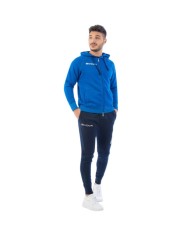 Tuta KING FELPA Givova Garzata con Cappuccio LF21 Unisex Nero Verde Fluo LF211034