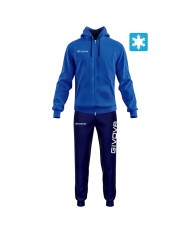 Tuta KING FELPA Givova Garzata con Cappuccio LF21 Unisex Azzurro Blu LF210204