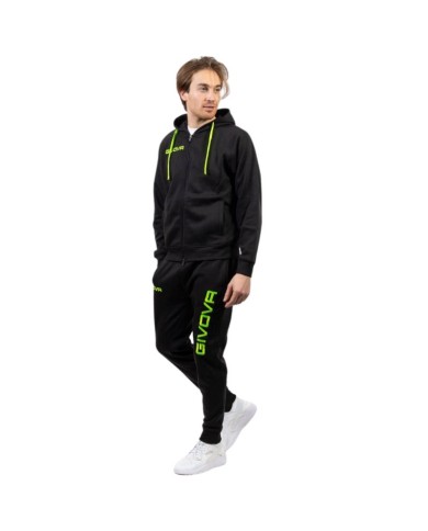 TUTA KING FELPA NERO/VERDE FLUO Tg. XS TUTA KING FELPA NERO/VERDE FLUO Tg. XS