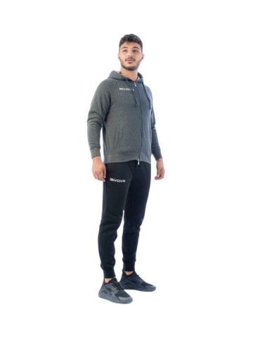 TUTA KING FELPA GRIGIO SCURO/NERO Tg. XS TUTA KING FELPA GRIGIO SCURO/NERO Tg. XS