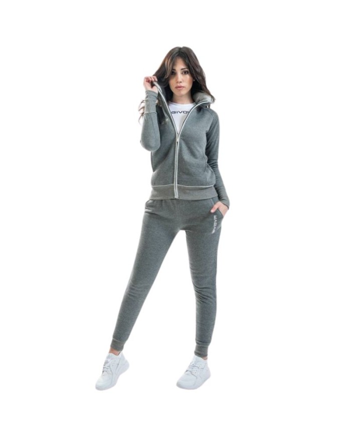TUTA KING STAR DONNA FELPA GRIGIO CHIARO/NERO Tg. 2XL TUTA KING STAR DONNA FELPA GRIGIO CHIARO/NERO Tg. 2XL