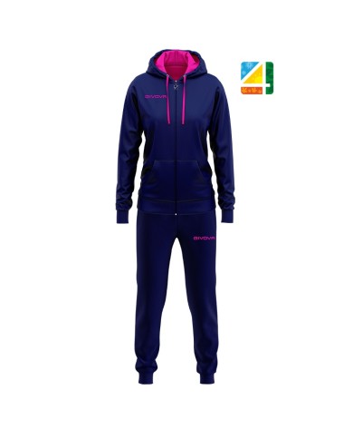 Tuta da Donna Givova LADY Taglia TR015 Fitness Sport Blu Fuxia TR0150406 Tuta da Donna Givova LADY Taglia TR015 Fitness Sport Blu Fuxia TR0150406