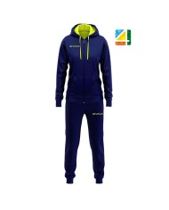 Tuta da Donna Givova LADY TR015 Fitness Sport Blu Giallo Fluo TR0150404