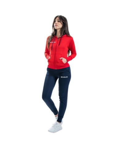 Tuta da Donna Givova LADY TR015 Fitness Sport Rosso Blu TR0151204 Tuta da Donna Givova LADY TR015 Fitness Sport Rosso Blu TR0151204