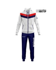 Tuta Givova MATADOR MICROFIBRA TR020 Bianco Blu Unisex Fitness Sport TR0200304