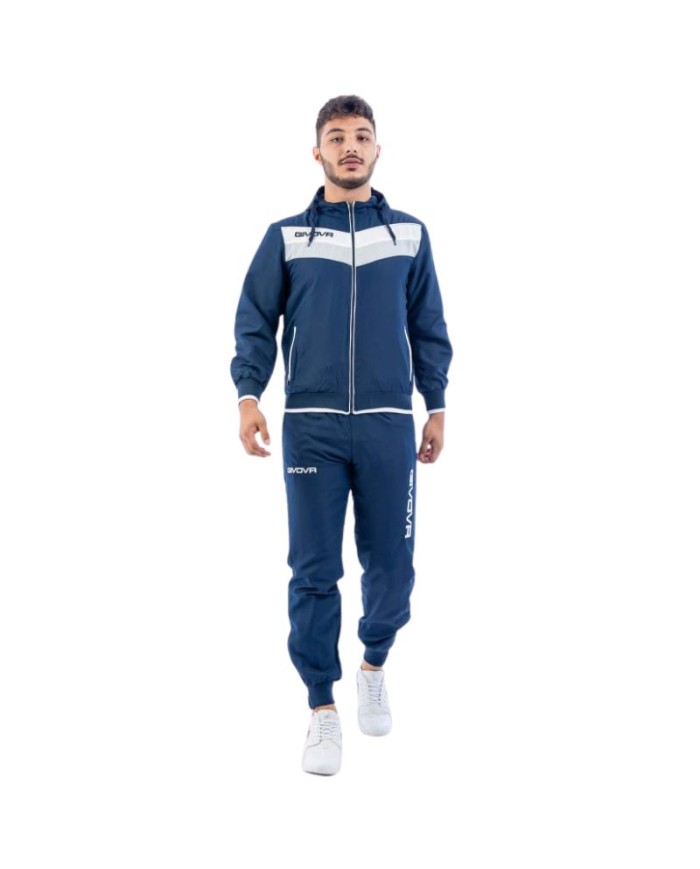 Tuta Givova MATADOR MICROFIBRA TR020 Unisex con Cappuccio Blu TR0170404