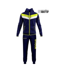 Tuta Givova MATADOR MICROFIBRA TR020 Unisex con Cappuccio Blu Giallo Fluo TR0170419