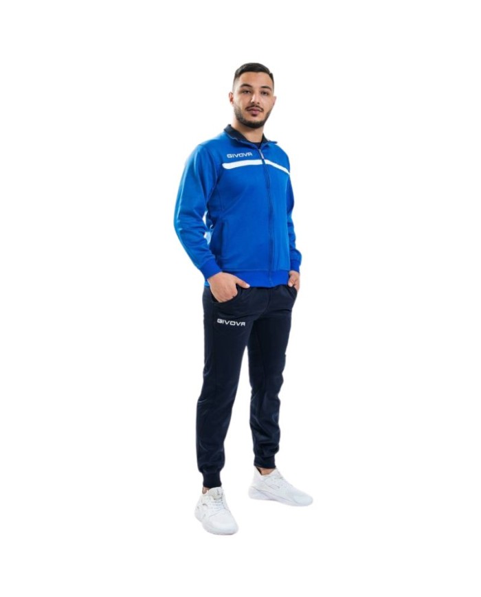 Tuta Givova ONE FULL ZIP POLAREFLEECE TT012 Unisex Azzurro Blu TT0120204
