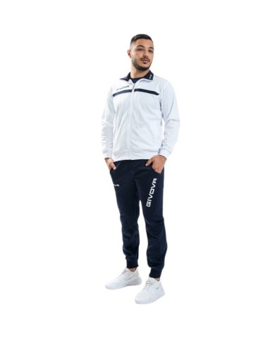 Tuta Givova ONE FULL ZIP POLAREFLEECE TT012 Unisex Bianco Blu TT01203004 Tuta Givova ONE FULL ZIP POLAREFLEECE TT012 Unisex Bianco Blu TT01203004