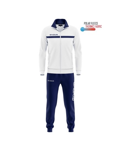 Tuta Givova ONE FULL ZIP POLAREFLEECE TT012 Unisex Bianco Blu TT01203004 Tuta Givova ONE FULL ZIP POLAREFLEECE TT012 Unisex Bianco Blu TT01203004