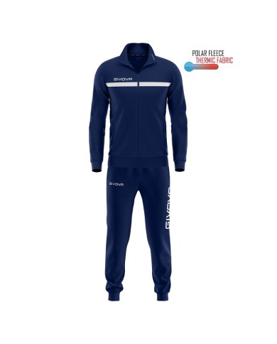 Tuta Givova ONE FULL ZIP POLAREFLEECE TT012 Unisex Blu Bianco TT0120110 Tuta Givova ONE FULL ZIP POLAREFLEECE TT012 Unisex Blu Bianco TT0120110