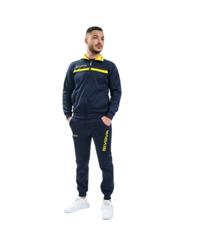 TUTA GIVOVA ONE FULL ZIP POLARFLEECE BLU/GIALLO Tg. 2XL TUTA GIVOVA ONE FULL ZIP POLARFLEECE BLU/GIALLO Tg. 2XL